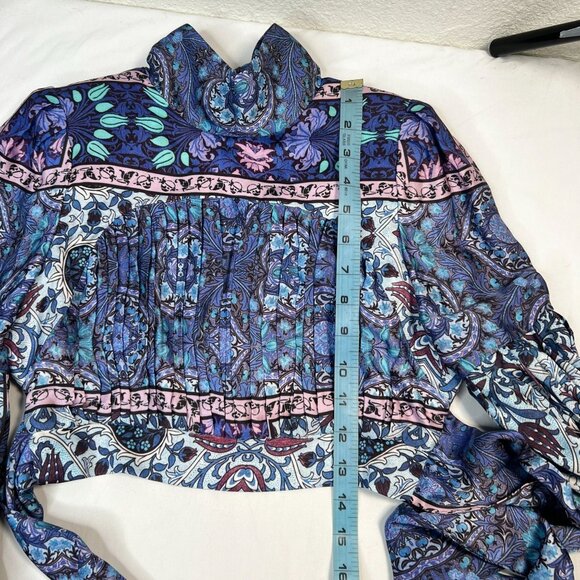 Lace the Label Purple Garden Top & Maxi Skirt set satin Luxury Resort Paisley XS - Picture 8 of 16